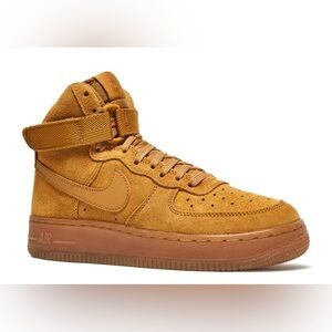 Kids Nike High-Top Sneakers in Mustard Yellow
